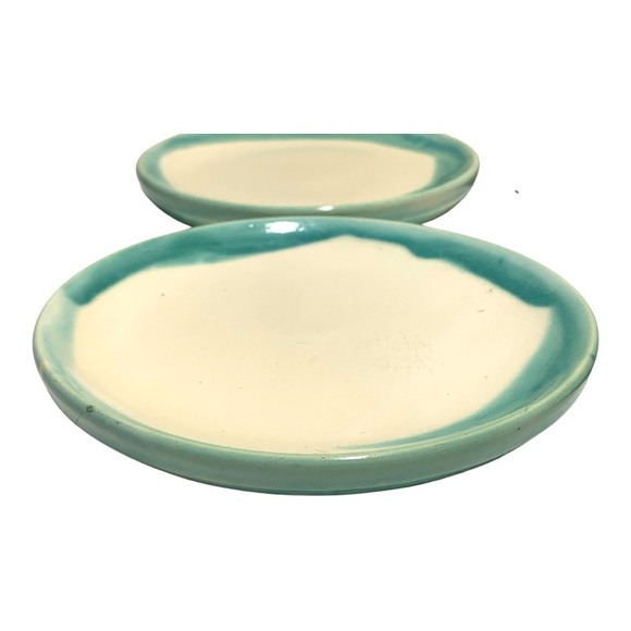 Vintage Bear Pottery Handcrafted Shallow Dish Set of Four (4) - Picture 2 of 5